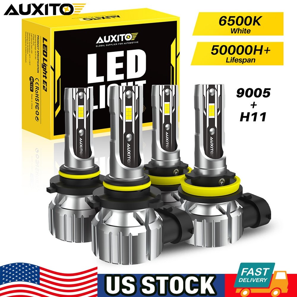 9005 H11 LED Headlights High Low Beam Bulbs 400W 160000LM Super Bright White