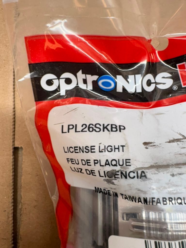 Optronics LPL26SKBP LED License Plate Light Kit Trailer Truck RV Gray New