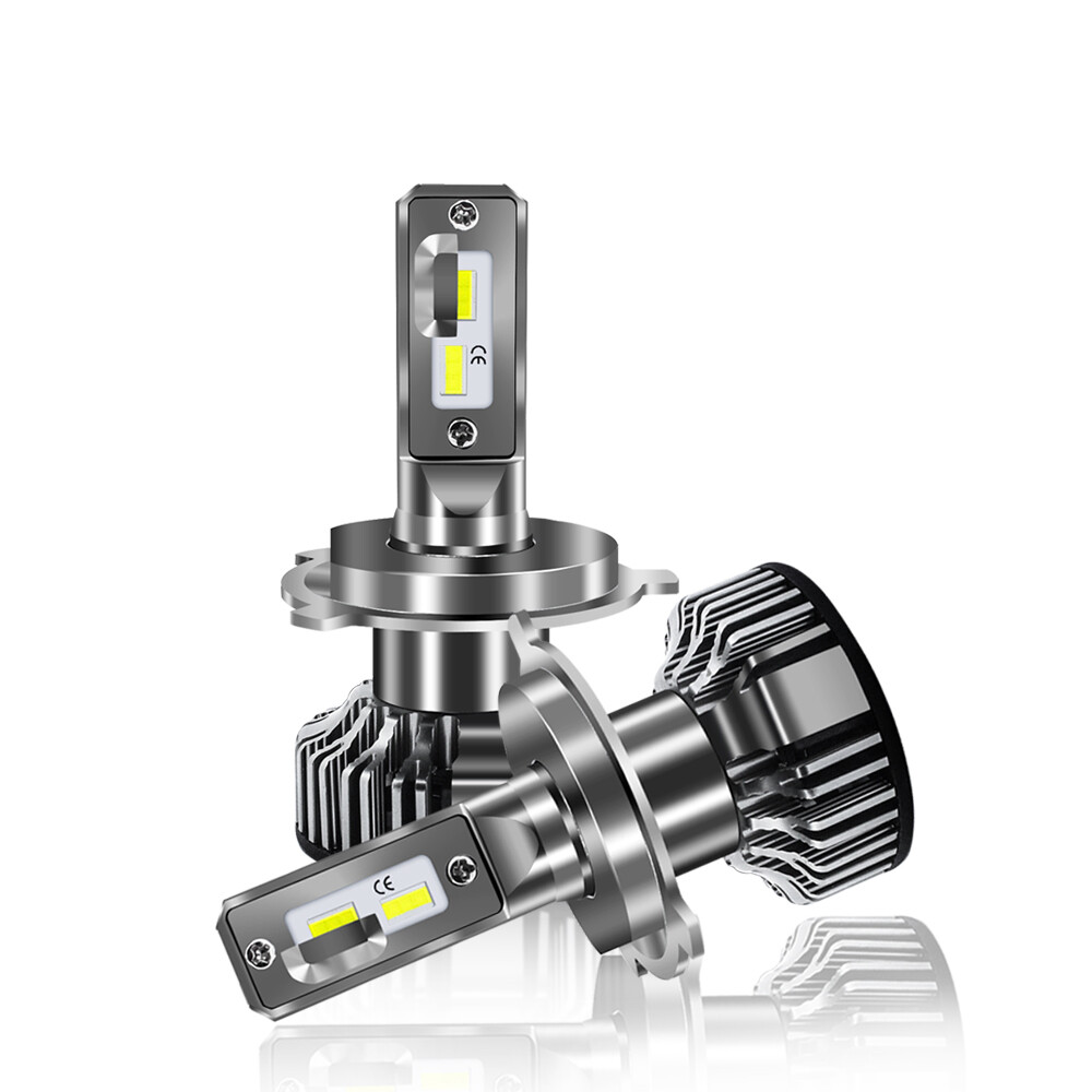 Alla Lighting H4 Headlight Bulb,Old Halogen Convert to Pure White Bright LED, 2x