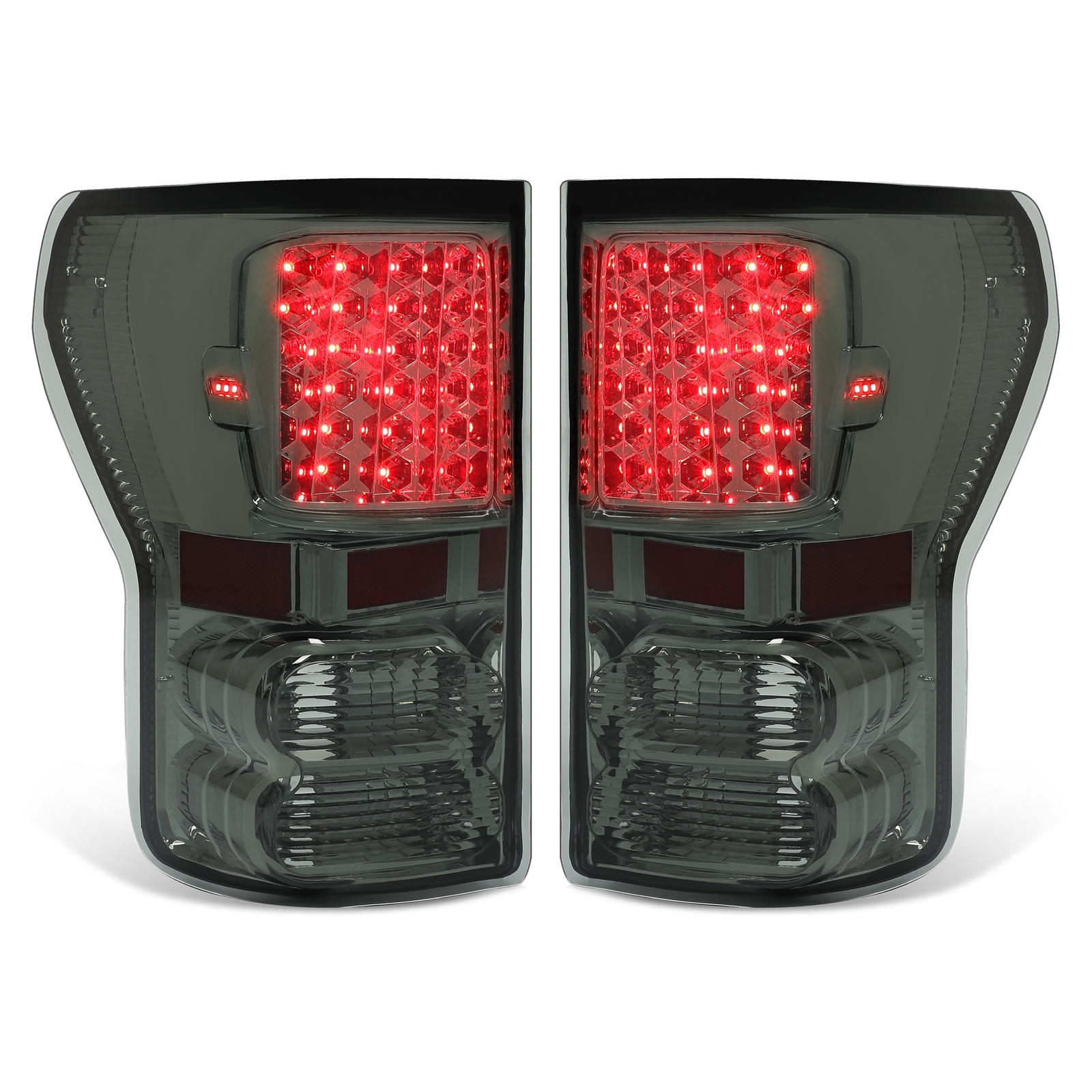 Pair LED Tail Lights Brake Lamps Smoke Lens For Toyota Tundra Pickup 2007-2013