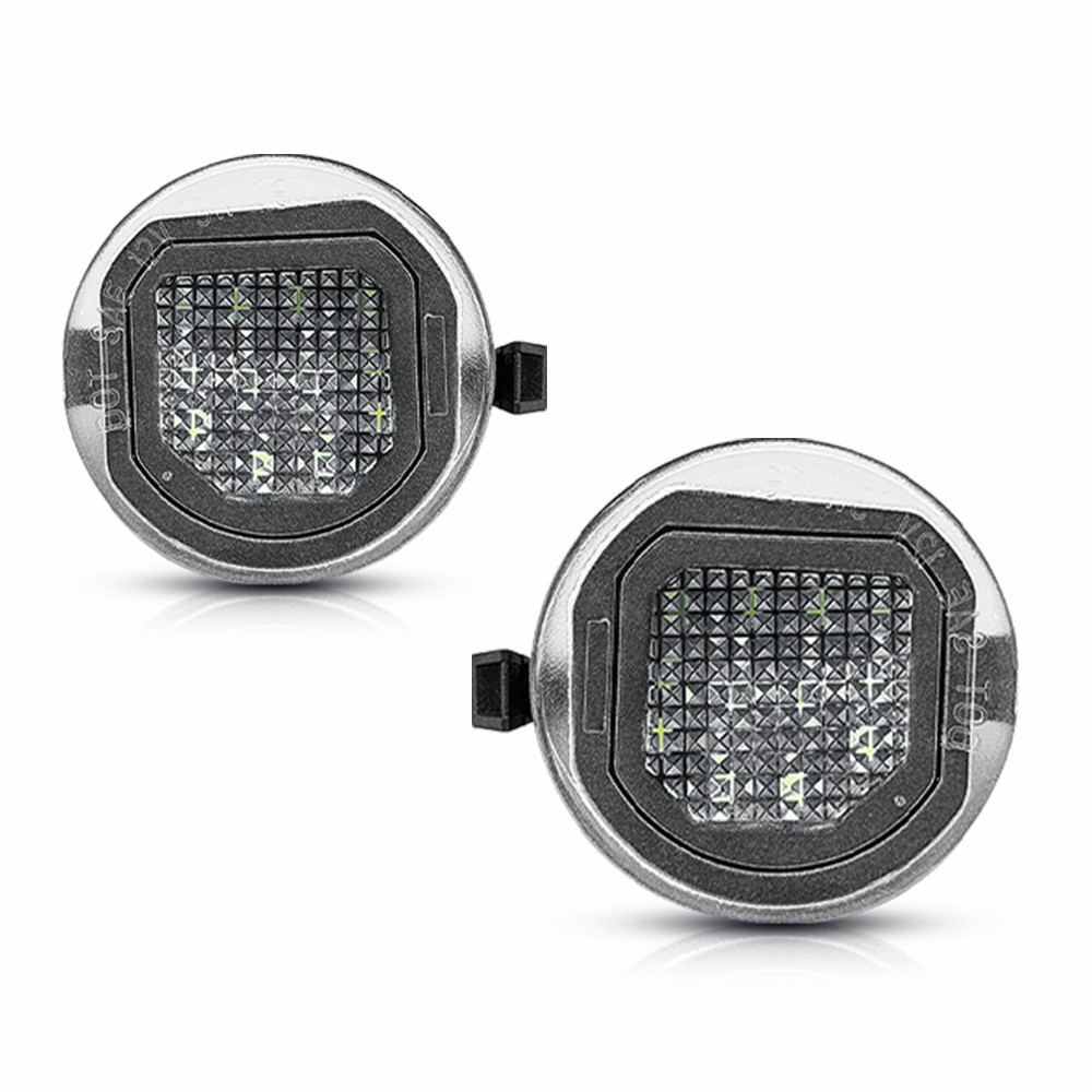 LED Front Left & Right White 2X For 2019-2026 GMC Sierra 1500 Mirror Step Lamps