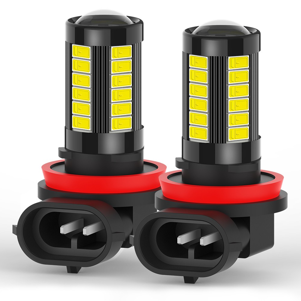 2x Auxito H16 H11 H8 LED Fog Light Bulb 6000K 33W Super Bright 5630smd HD 2000LM