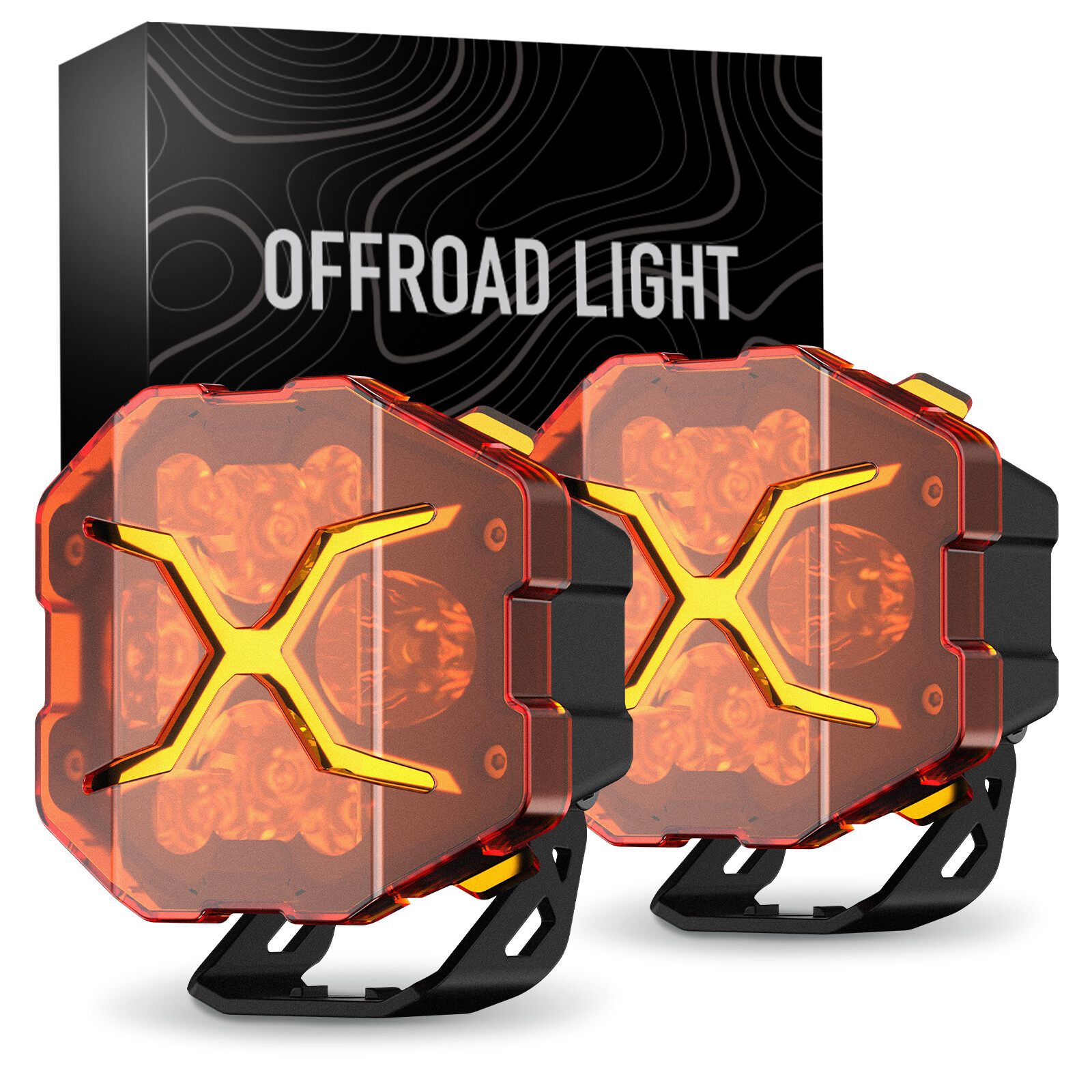 2 PCS NOVSIGHT X Series 4“ LED Pod Lights 6000LM Off Road Car Work Driving Lamp