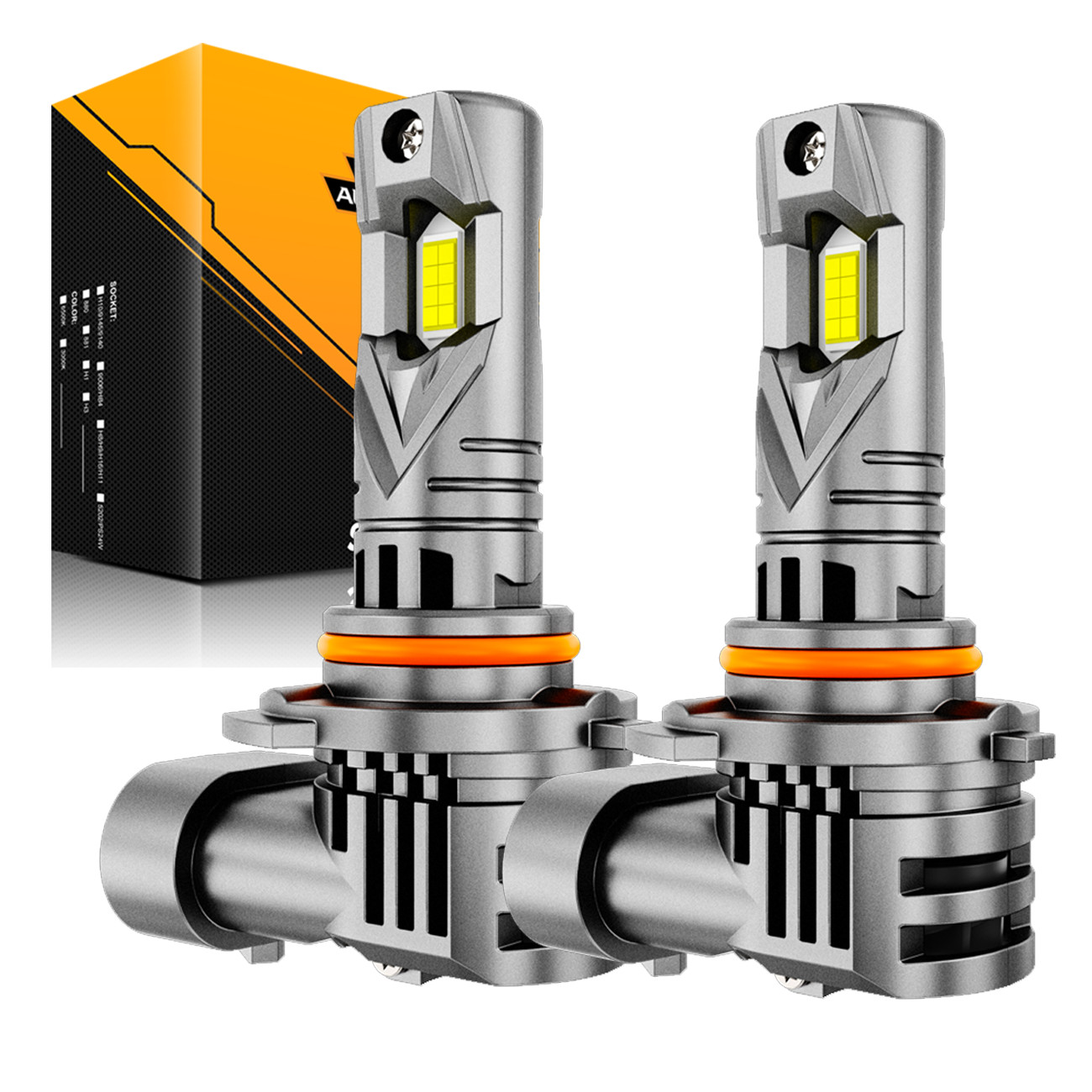 AUXBEAM 9005 9006 LED CANBUS Headlight Bulbs High Low Beam CANBUS 20000LM 1:1