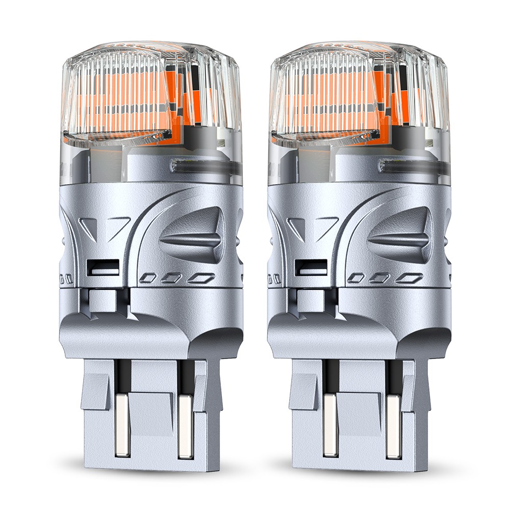 AUXITO LED Front Rear Turn Signal Light Blinker Bulbs 7443 7440 Amber Error Free
