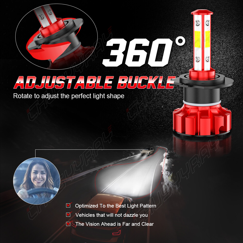 2X H7 LED Headlight Conversion Kit 16000LM 6000K White pair Super High/Low Beam