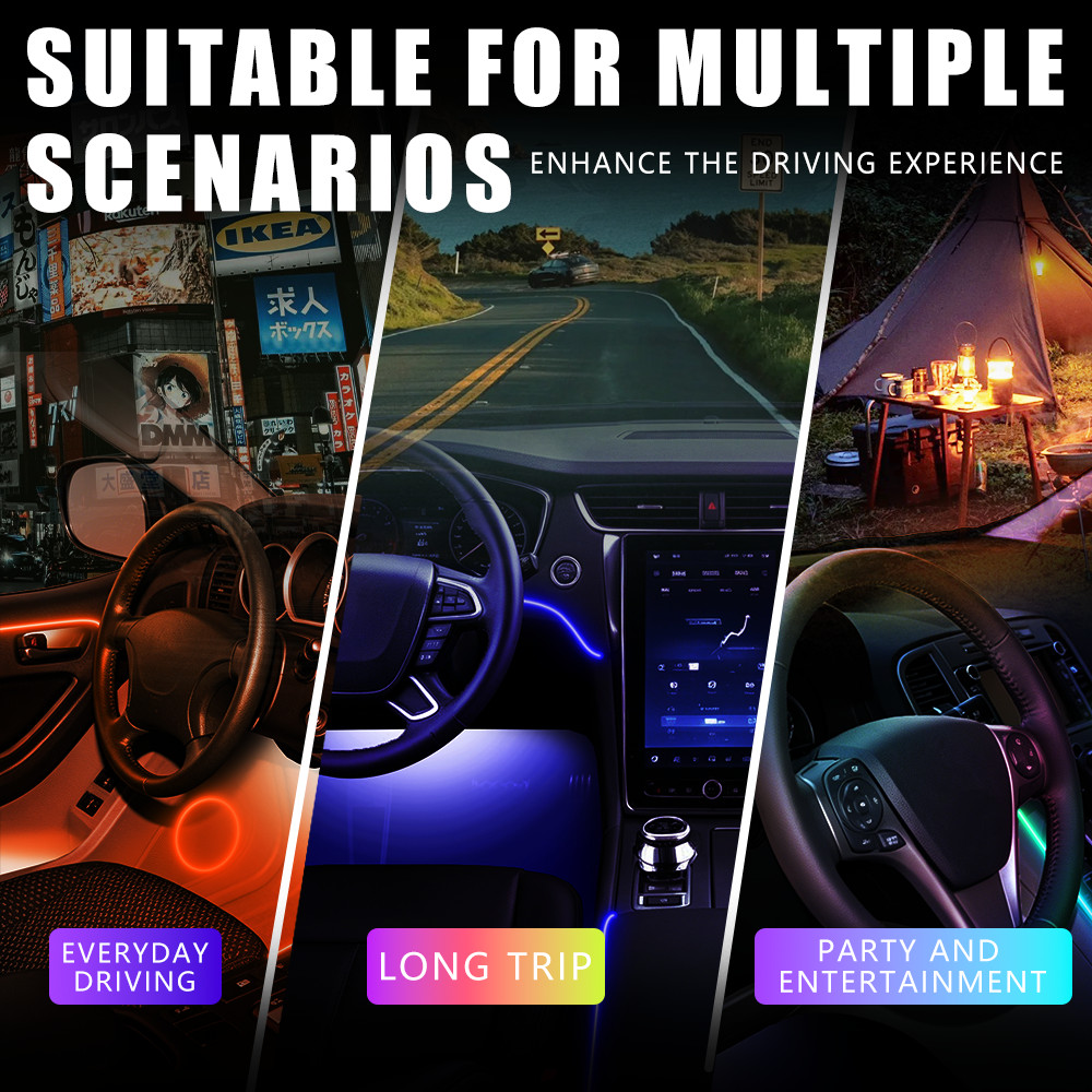 Car RGB Lights for Toyota 4Runner 2006-2009 Atmosphere Lamp Interior Kit