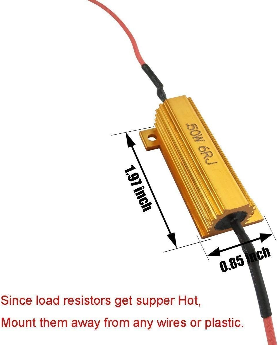 4X Load Resistor 50W 6RJ 6ohm LED Decoder FIX Hyper Flash Turn Signal Blinker