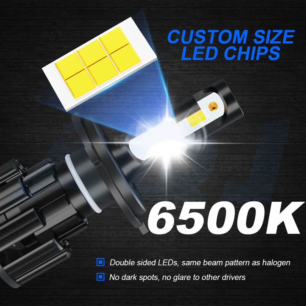 Newest Pair 7inch Led Round Headlight High-Low Beam for Peterbilt 379 359 Trucks