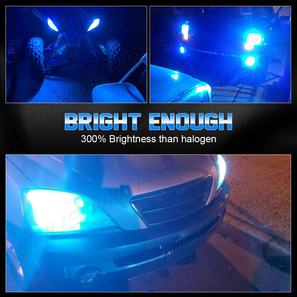 4PCS Mini Combo 9005+H11 LED Headlight Kit High Low Beam Bulbs ICE BLUE 8000K
