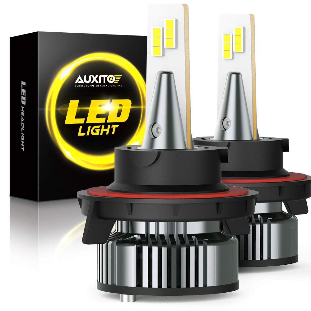 AUXITO H13 9008 LED Headlight Super Bright Bulbs Kit White Hi-Lo Beam 6000K 2/4x