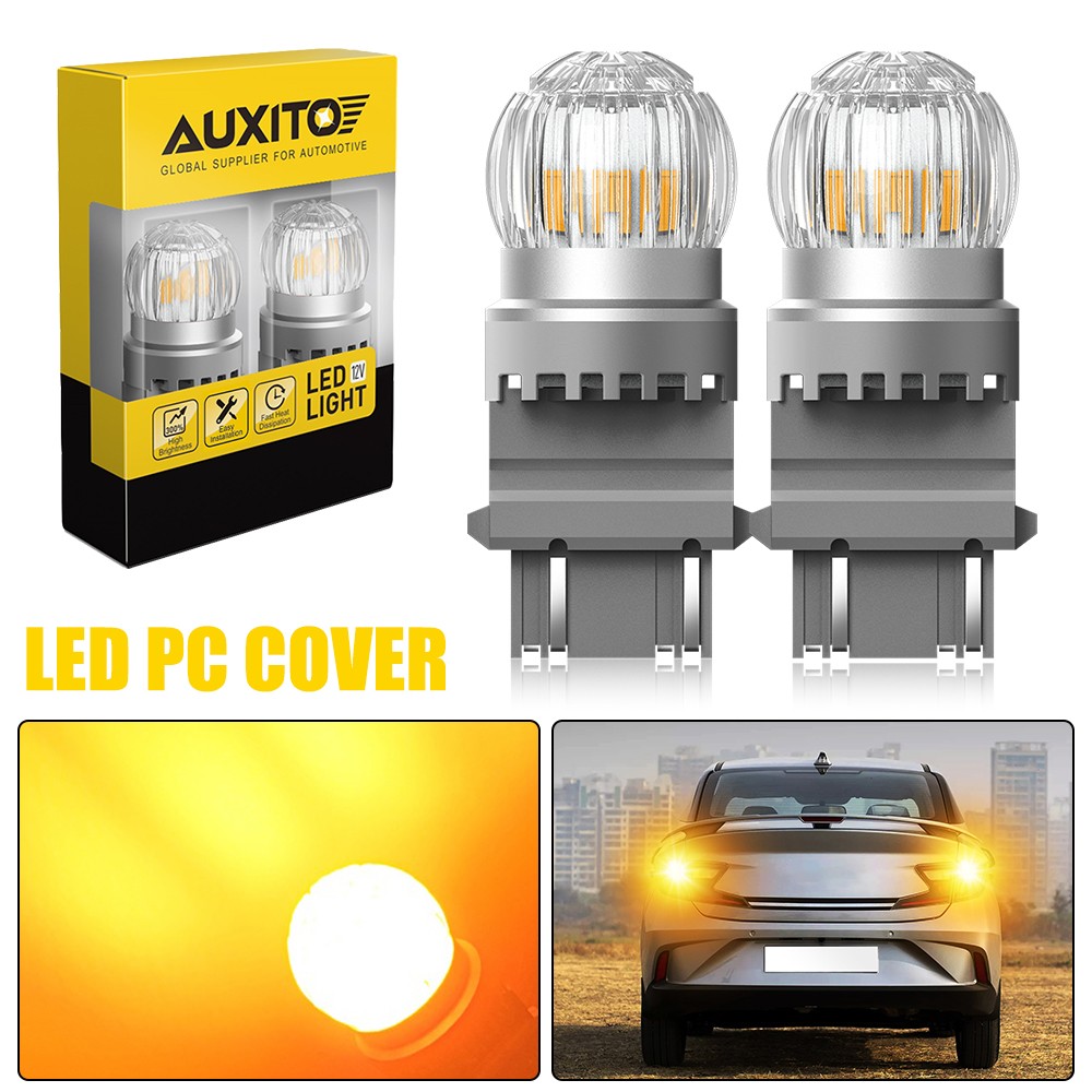 AUXITO 3157 3156 Amber Yellow LED Signal Turn Parking Bulbs Light Error Free HUS