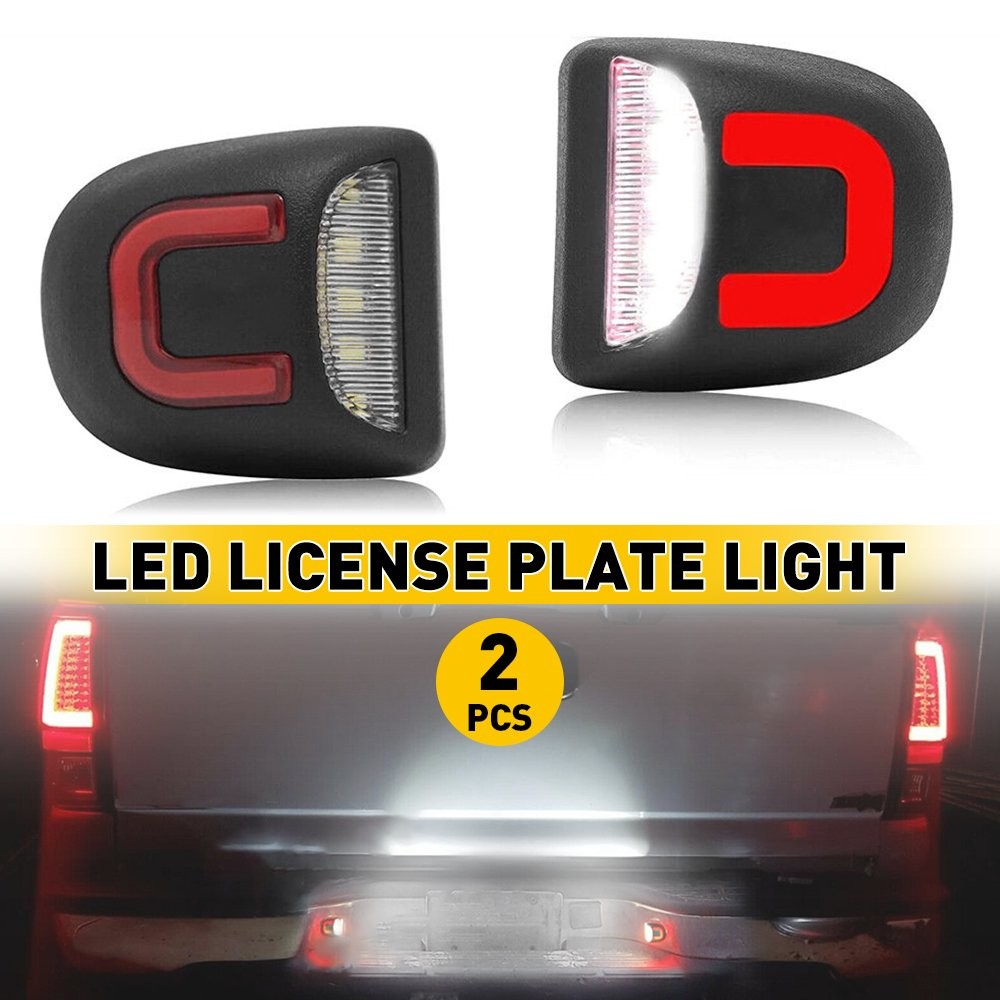 Fit Chevrolet Suburban Avalanche Tahoe 6000K LED White License Lights Plate 2Pcs