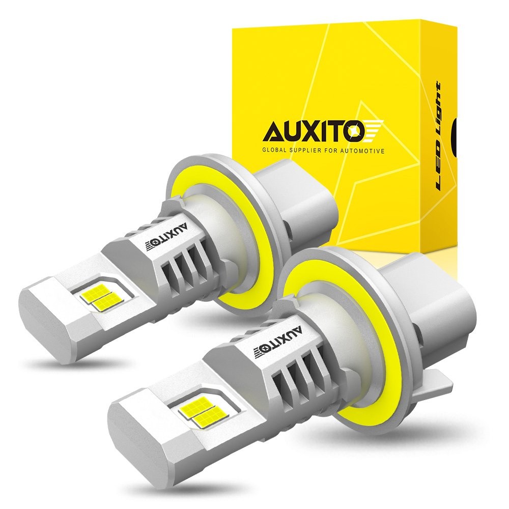 2Pcs AUXITO H13 9008 White LED Headlight High Low Beam Bulbs Fog Light 60W 6500K