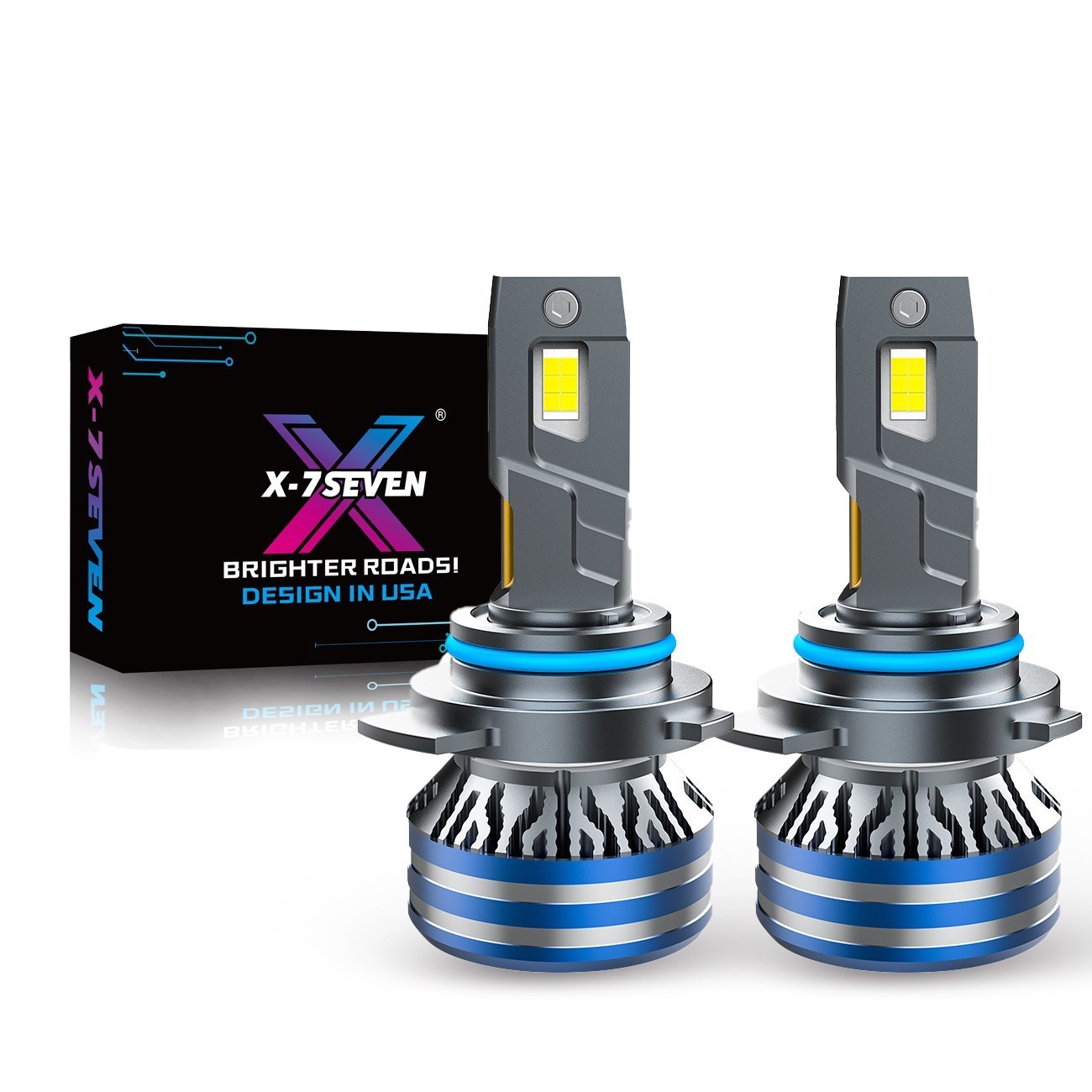 X-7SEVEN x4 9005 H11 LED Combo High Low Beam Headlights Bulbs Super Bright 150W