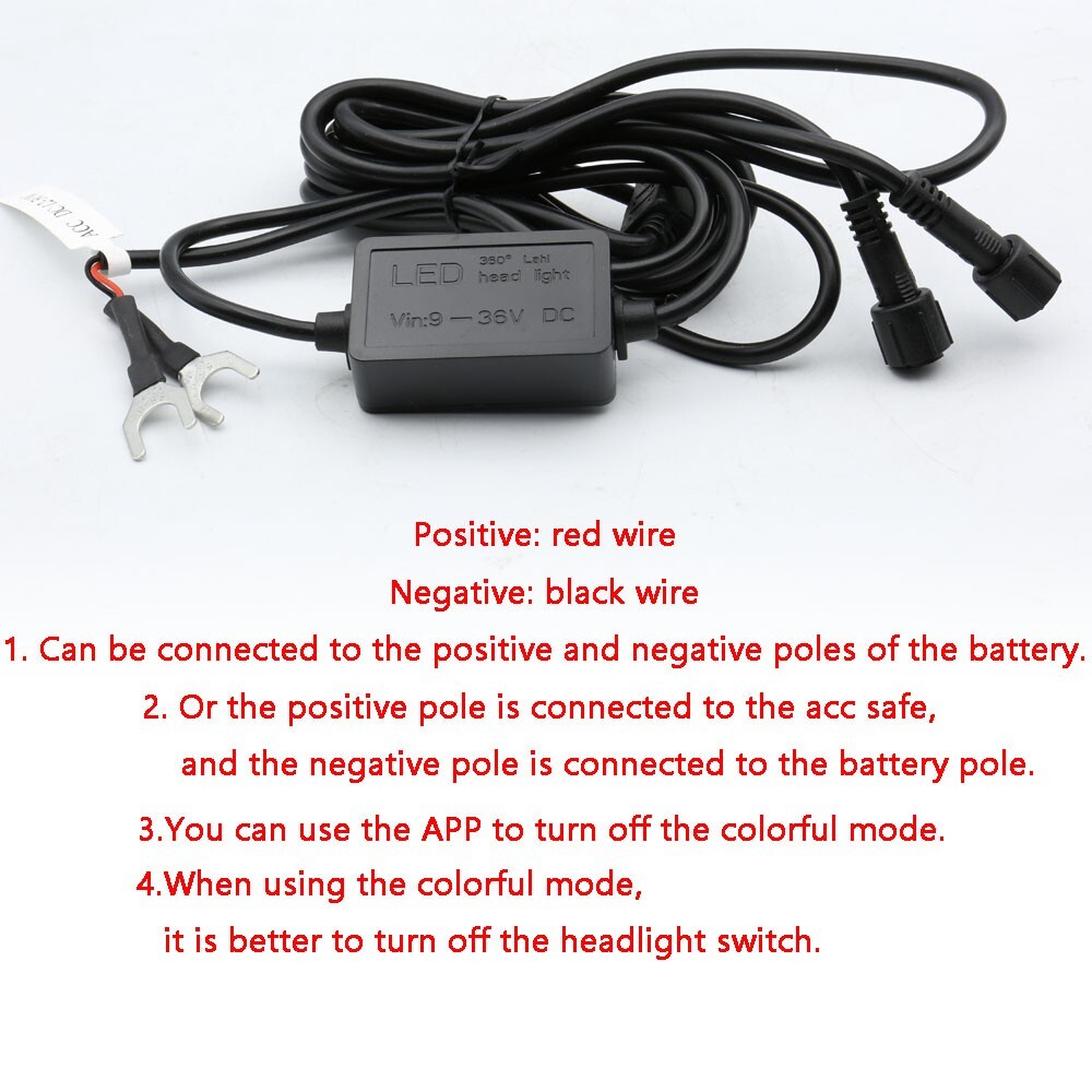 4pcs H11 + 9005 LED Combo RGB Multicolor Headlight Fog Light Bulb Phone Control