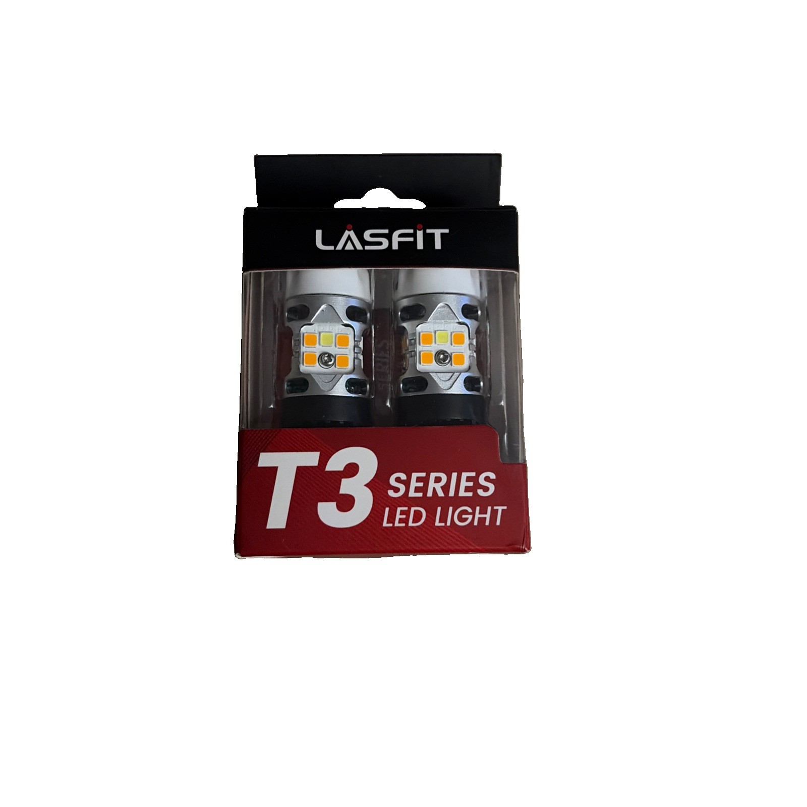 LASFIT T3 Series 7443 Amber LED Turn Signal Light Bulbs Canbus No Hyper Flash