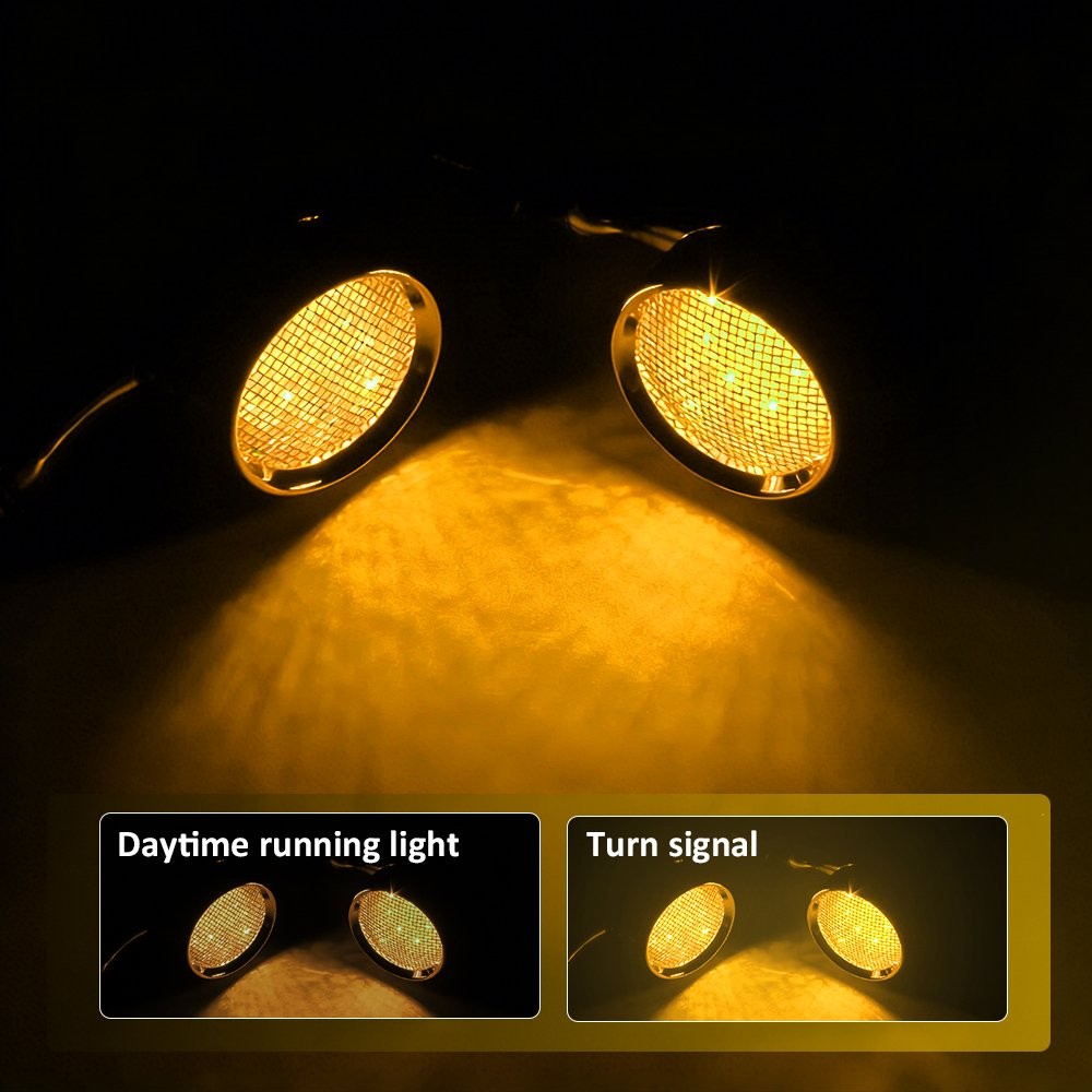 Amber LED Turn Signal Blinker Indicator Lights For Honda Motorcycle bikes 4-12X