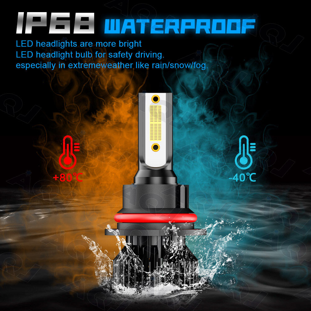 HB5 9007 LED Headlights 500000LM LED Lights Bulbs Kit High Low Beam Super Bright