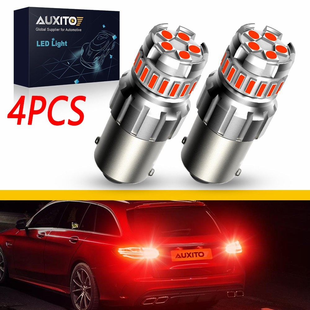 Red 1156 7506 P21W BA15S Rear LED Brake Light Tail Light Bulbs Anti Hyper B