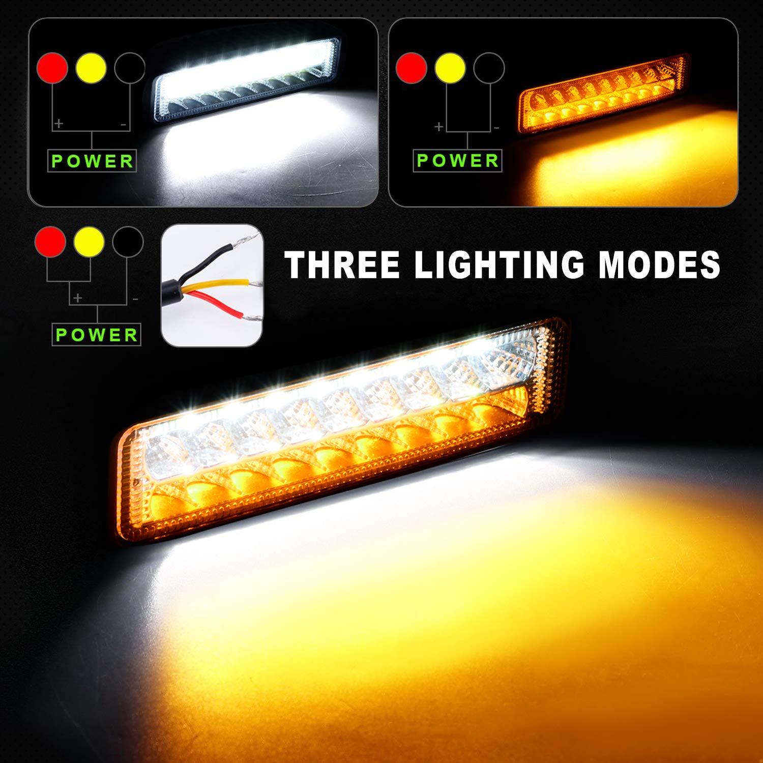 6inch 60W LED Work Light Bar Flood Lamp Offroad Driving Fog 4WD SUV Truck ATV