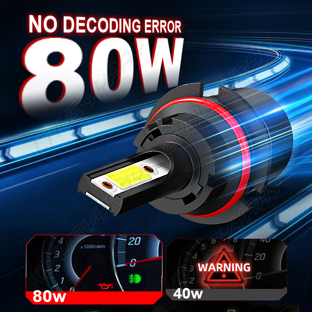 For Chevrolet Caprice 1991-1996 6000K 2X Front LED Headlight Bulbs High-Low Beam