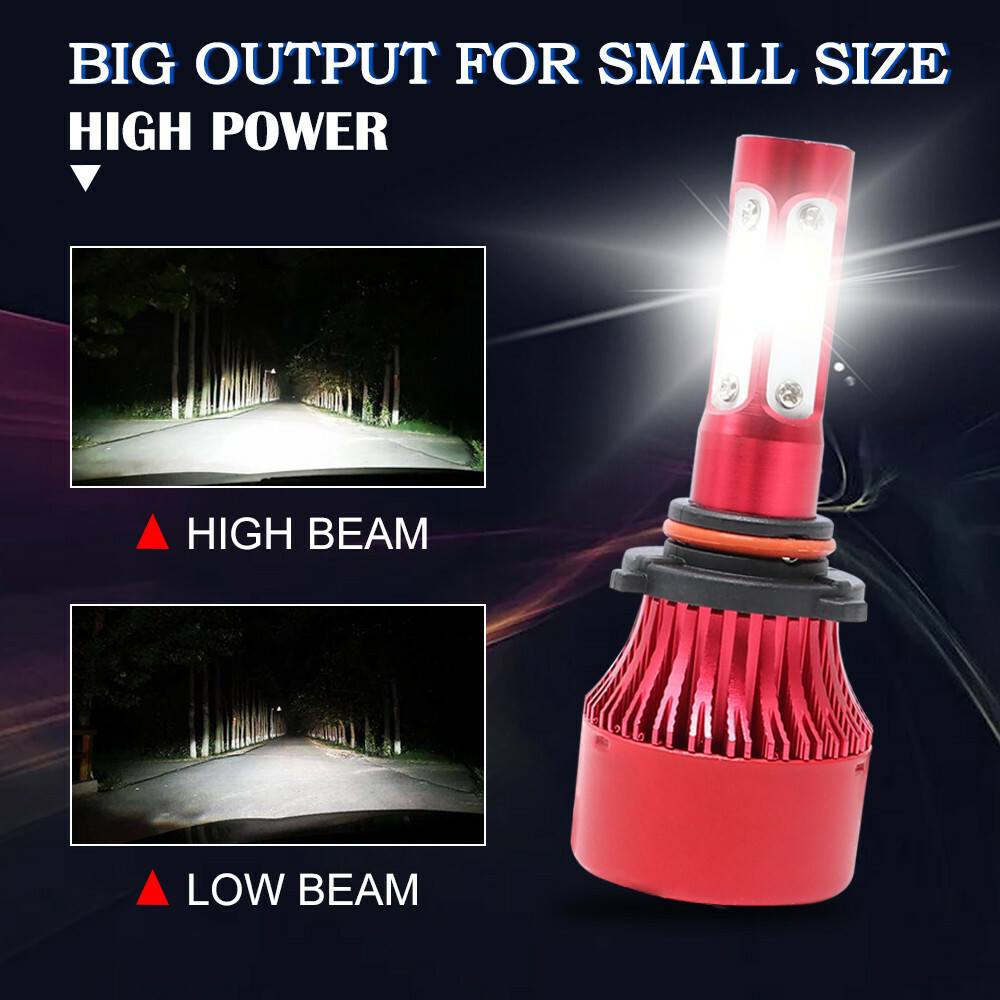 4x 9005+9006 Combo 160W 16000LM LED Headlight Kit High & Low Beam Light Bulbs