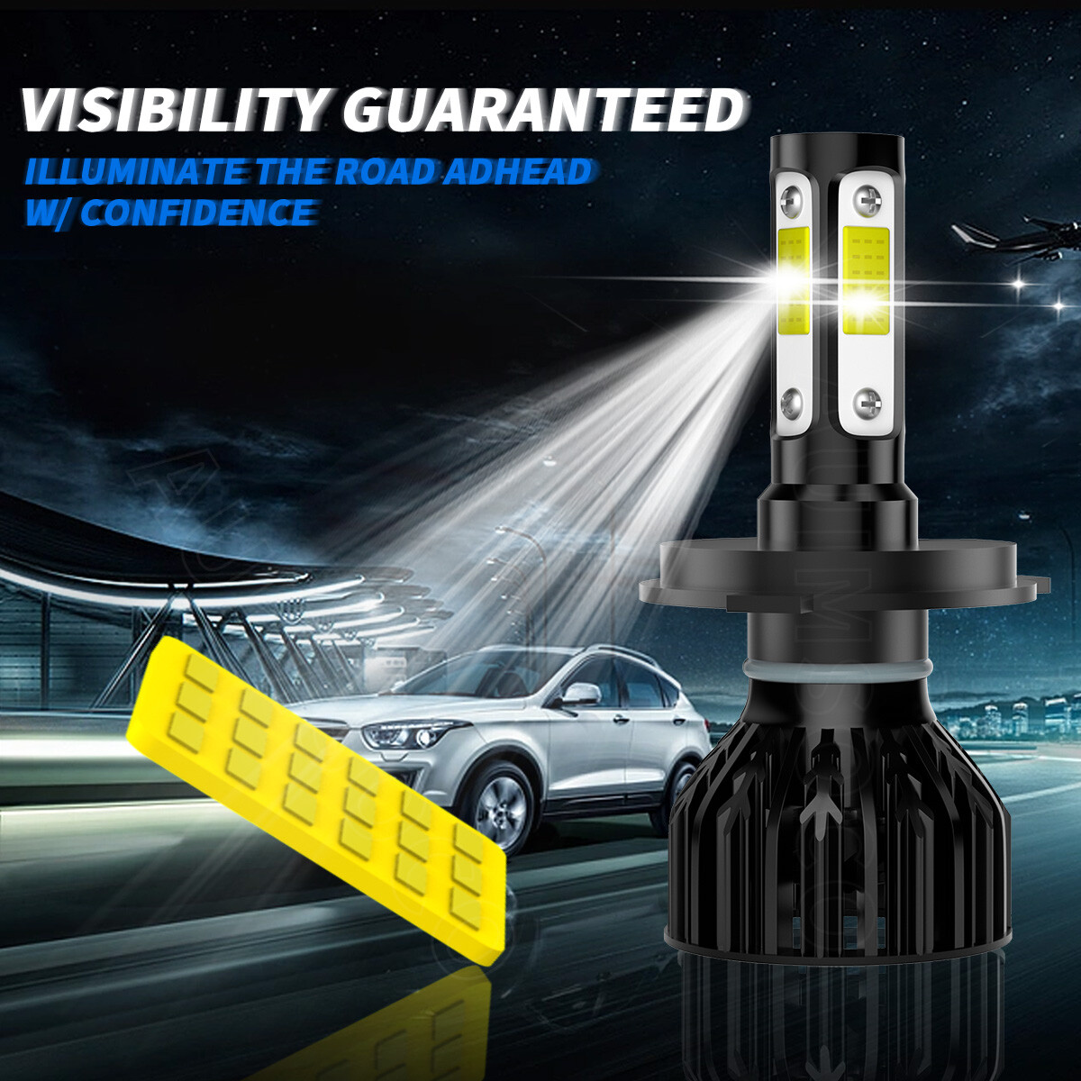 For Chrysler Town & Country 2005-2007 Cool White LED Headlight High Low Fog Beam