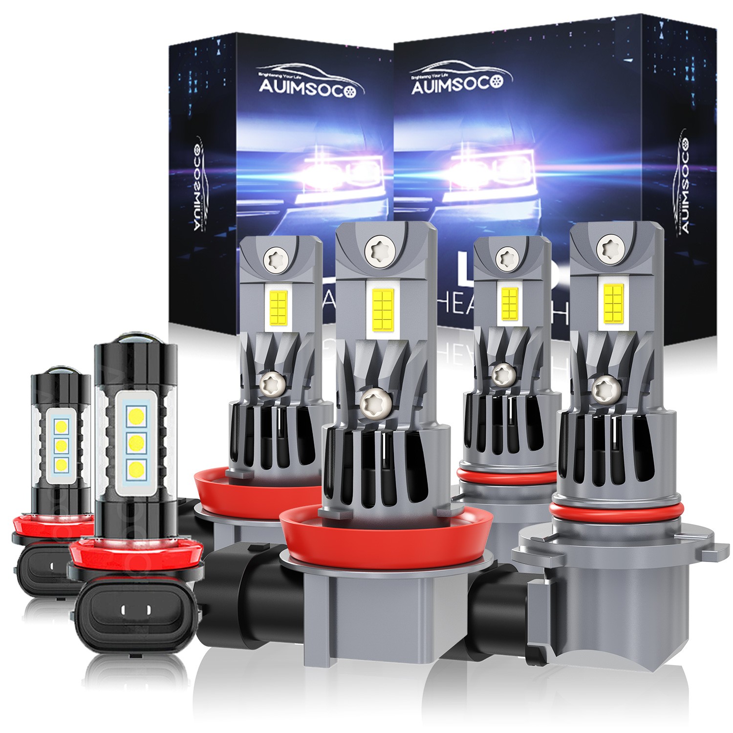 For Mitsubishi Montero Sport 2005-2015 6000K LED Headlight Fog Bulbs 50000 hours