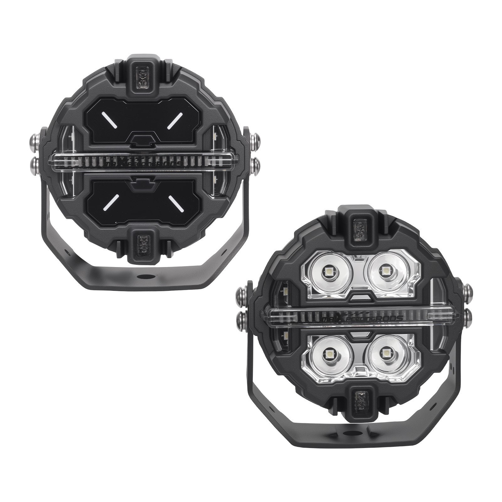 160W LED Light Pods Crosshair Series Off Road Driving Auxiliary Lights with DRL