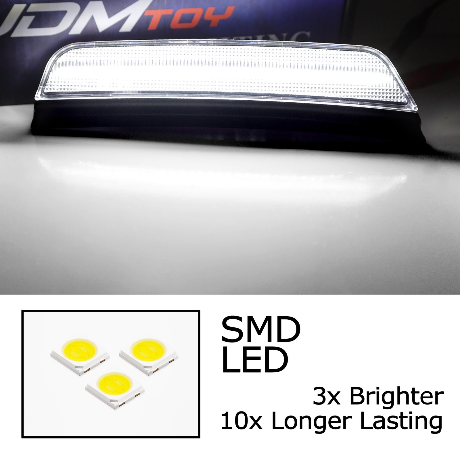 Clear Lens White Full LED Front Bumper Side Marker Lights For 21+ Grand Cherokee