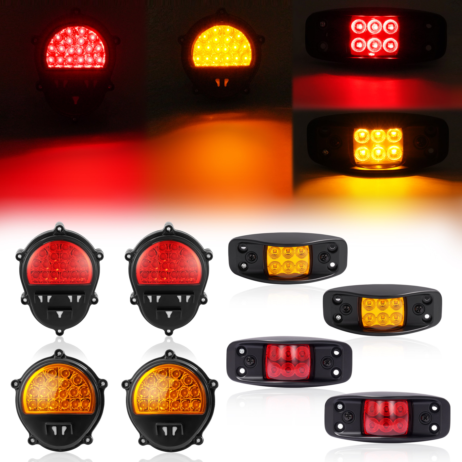 For HMMWV HUMVEE Military Trucks LED Side Marker Lights+Brake Lights+Turn Signal