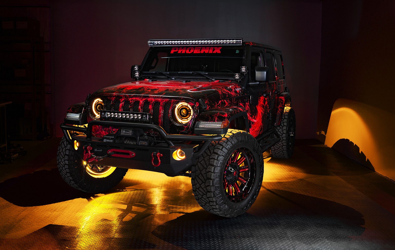 ORACLE High Power 20W LED Halo Fog Lights Dynamic ColorSHIFT fits Jeep JK/JL/JT