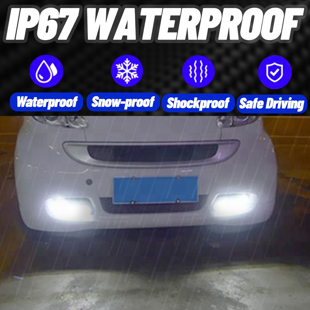 2x LED DRL Daytime Running Fog Light Lamp For Benz Smart Fortwo 2008-2011 USA