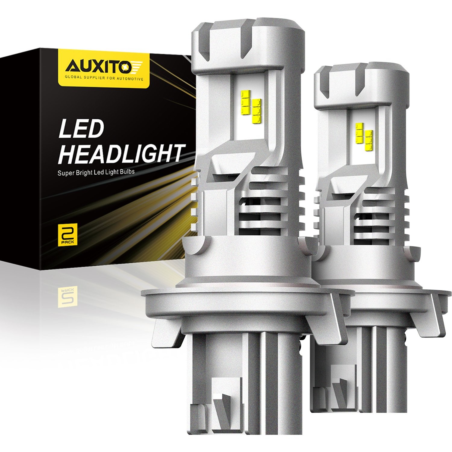 2x Super H13 30000LM White LED Headlight Bulb Conversion Kit Hi/Lo Beam 6500K US