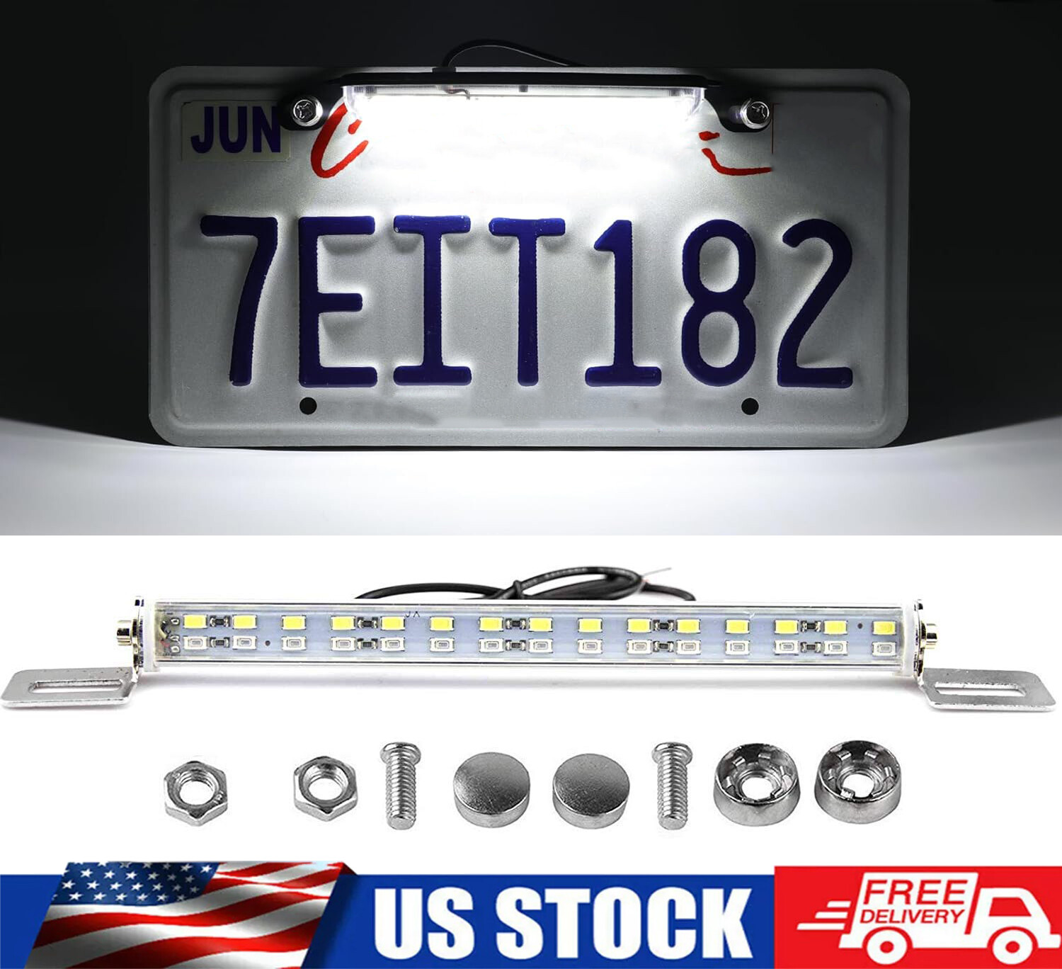 License Plate LED Light Extremely Bright Assembly for Trailer UTV ATV Truck Boat