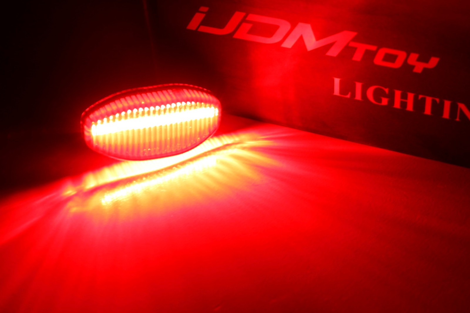 Clear Lens 12-SMD Red LED Rear Bumper Tailgate Sidemarker Lights For Ford Raptor