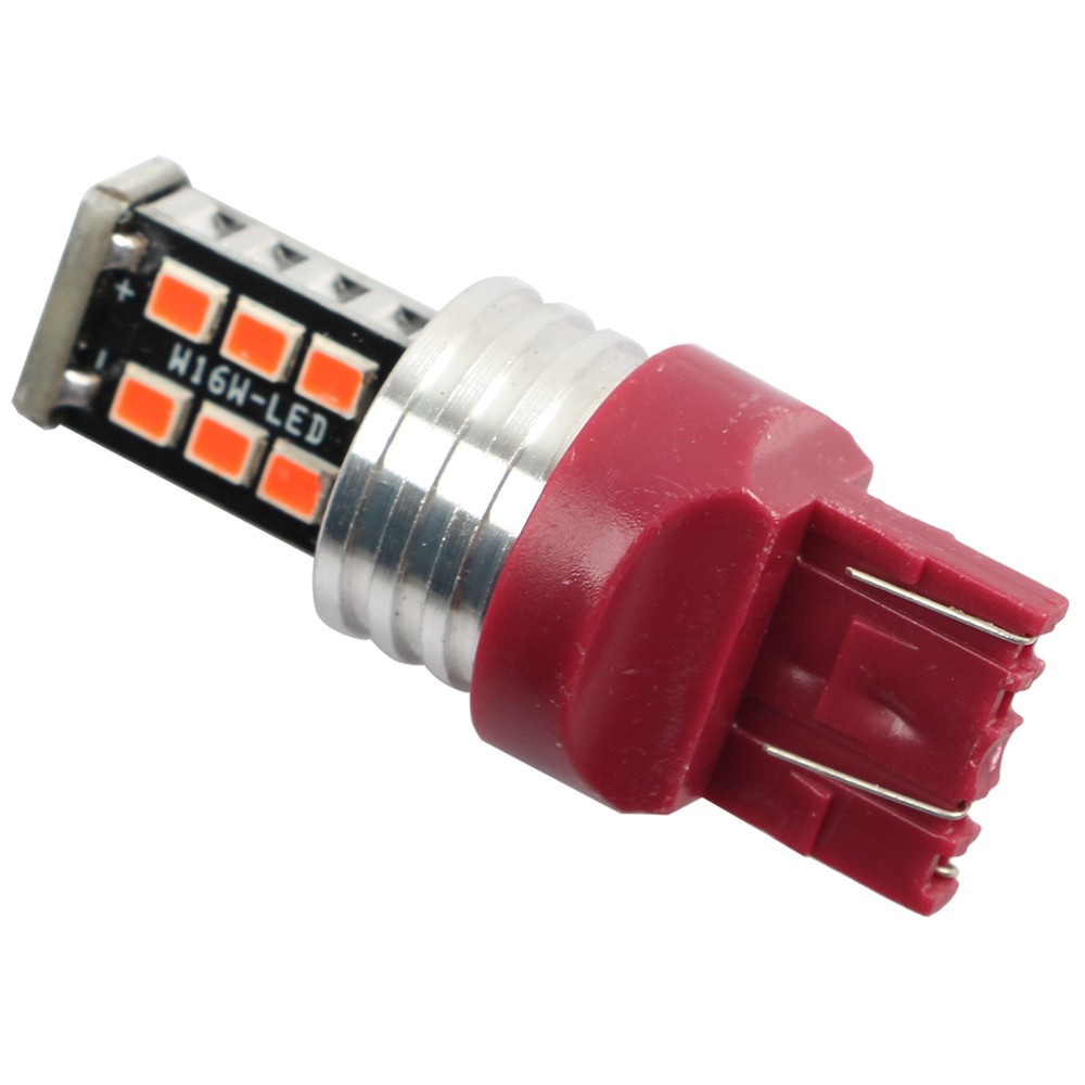 4Pcs 7443 7440 LED Red Strobe Flash Blinking Brake Stop Tail Parking Light Bulbs