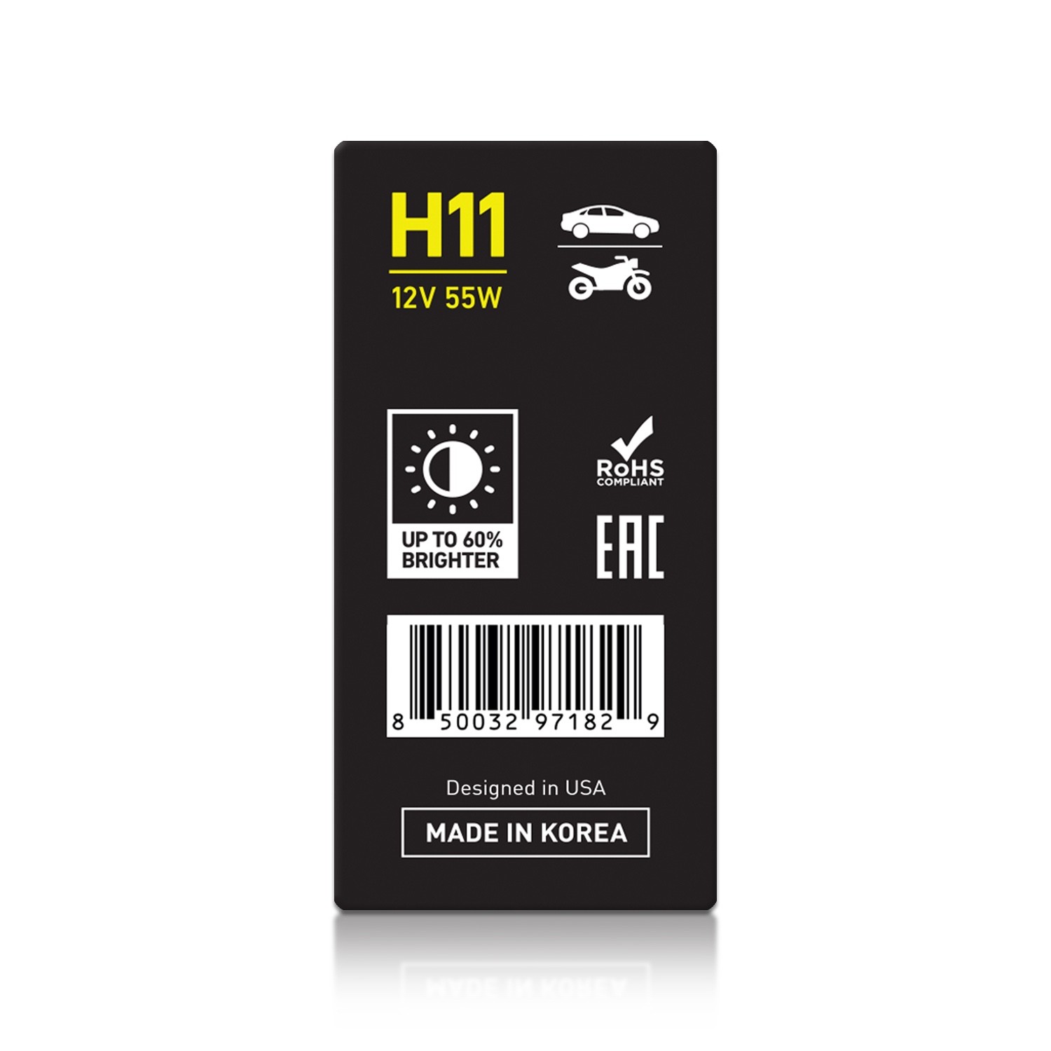 DAMA Standard Plus H11 High Low Fog 3200K 1400lm Street Legal Bulk Pack of 10