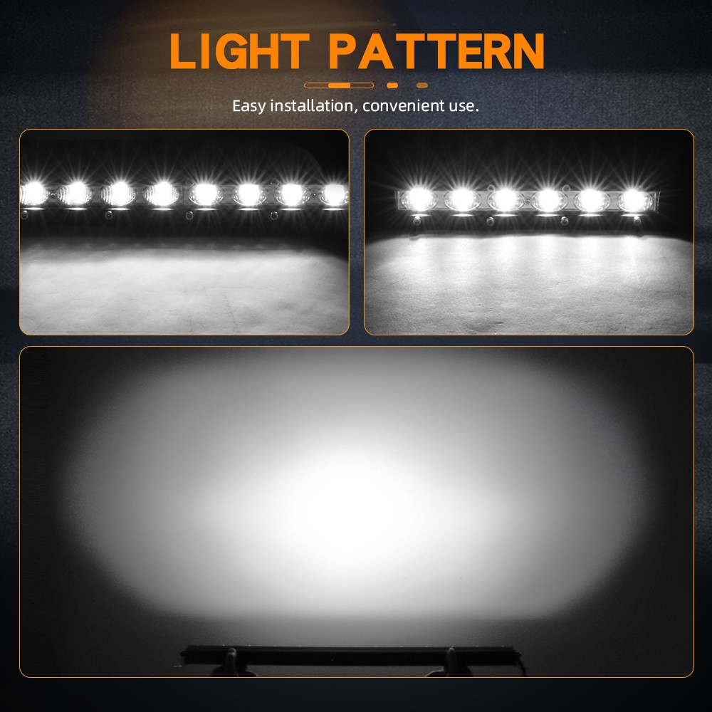 7″13″20″26″32″44″50″ inch Offroad LED Light Bar Spot Flood Combo White for Truck