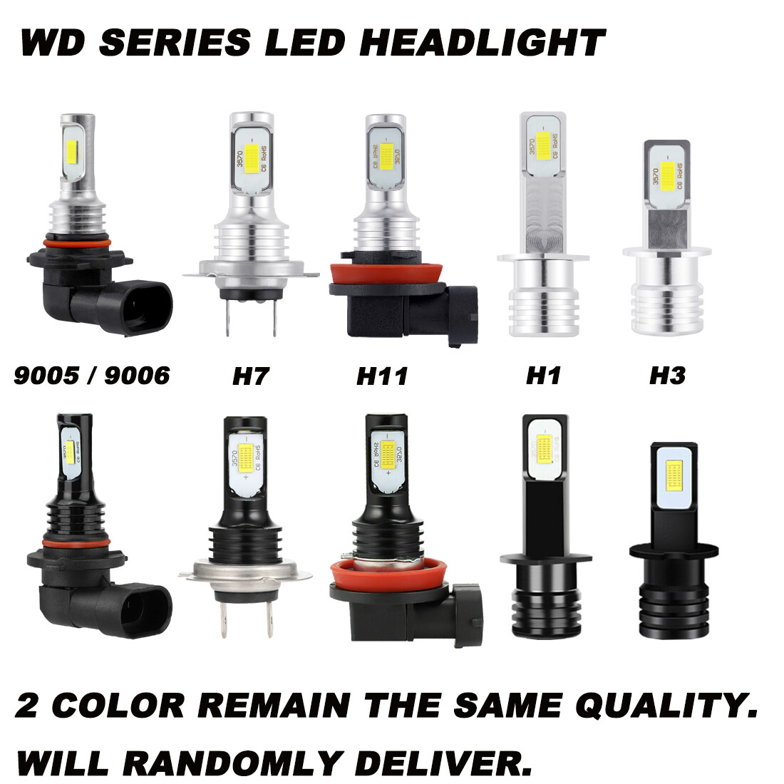2PCS H3 LED Fog Driving Light Bulbs Conversion Kit Super Bright DRL 6000K White