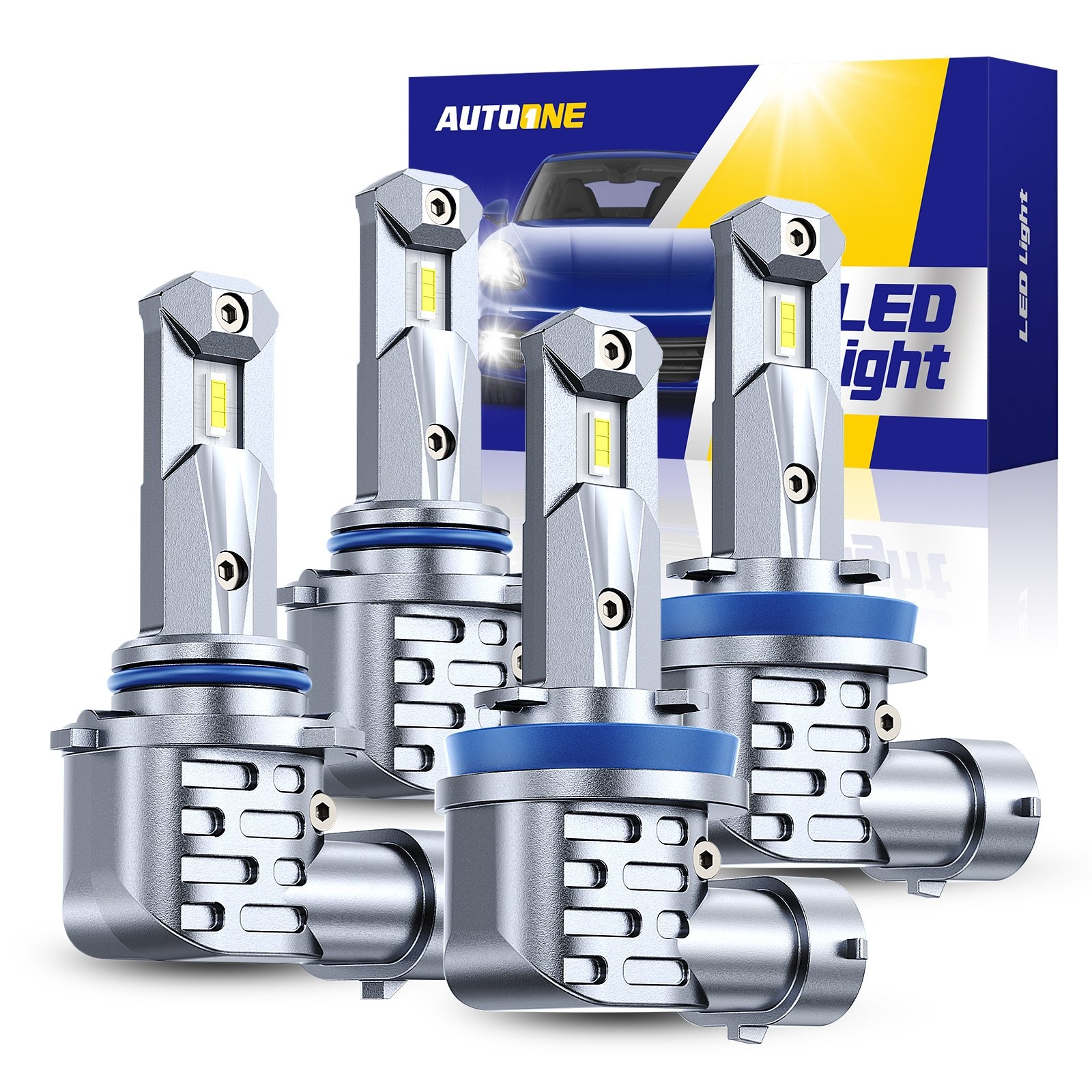 CANBUS 9005 H11 Combo LED Headlight Bulbs 80000LM 6500K White High Low Beam SF