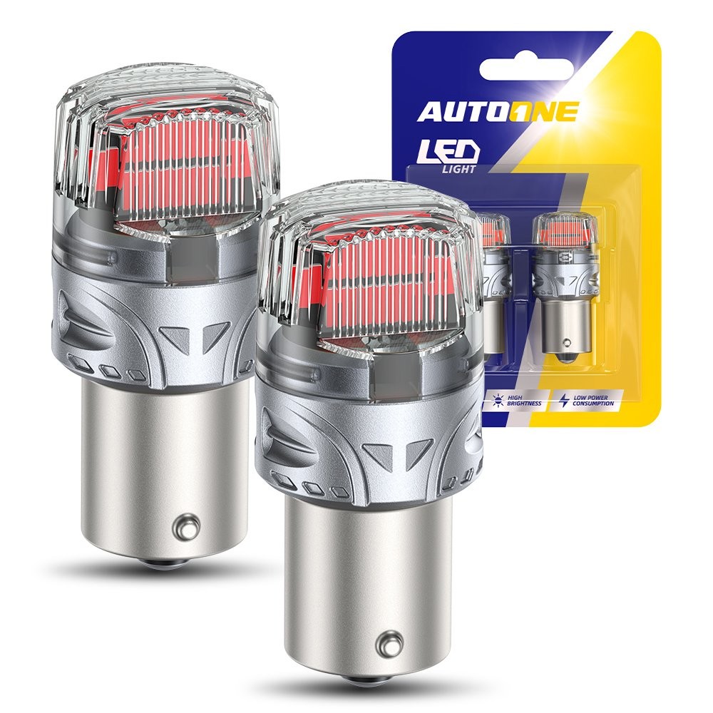 2x 1156 LED Tail Brake Stop Reverse Parking Turn Signal Light Bulb White 1000LM
