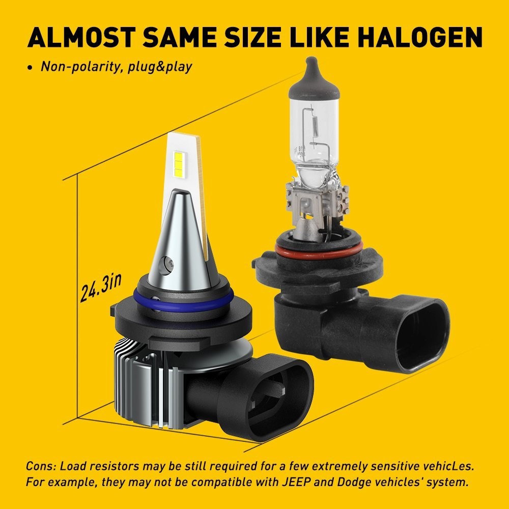 2PC AUXITO 9006 HB4 LED Fog Light Bulbs Driving DRL 28W Kit White Super Bright A