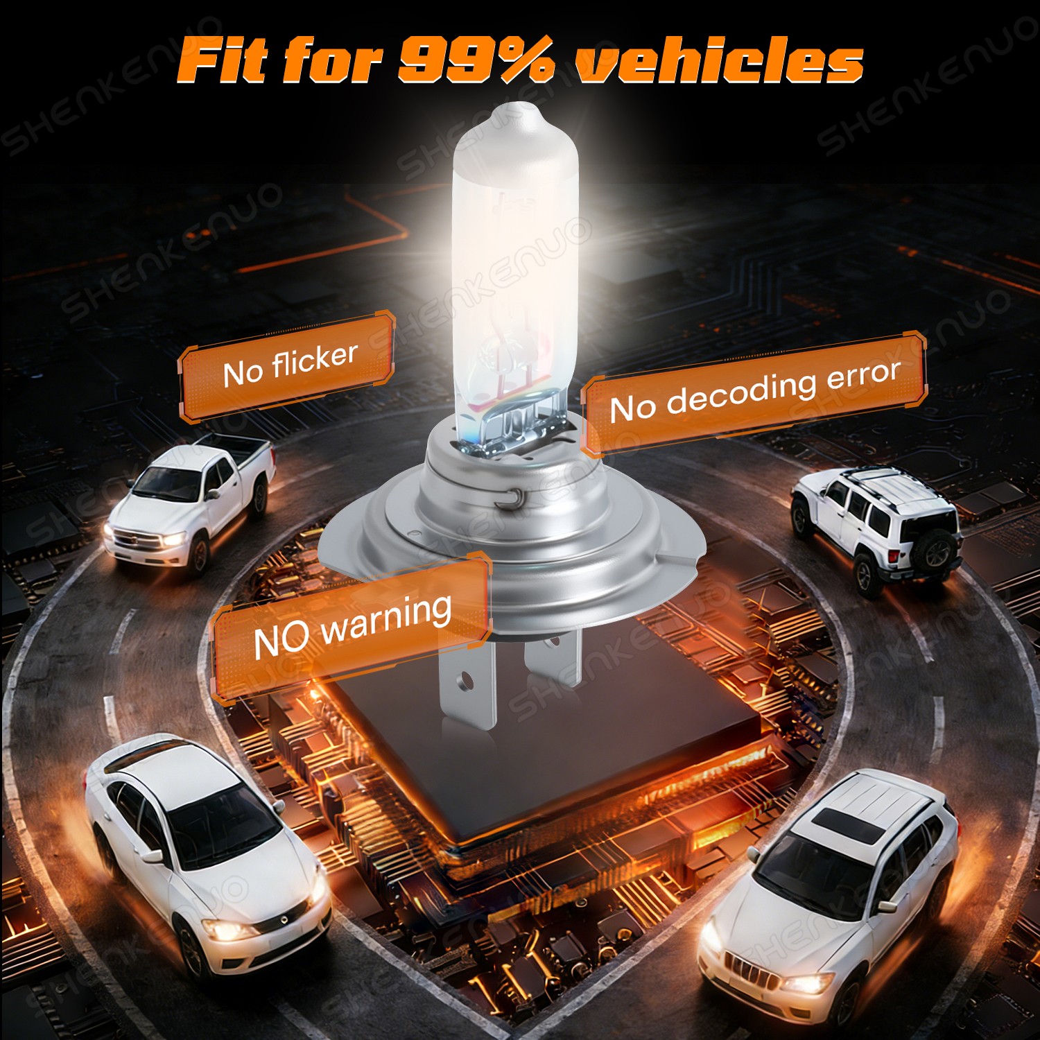 For Hyundai Tucson 16-2018 – H7 H7 H11 Halogen Hi/ Low/Fog Beam Headlight Bulbs