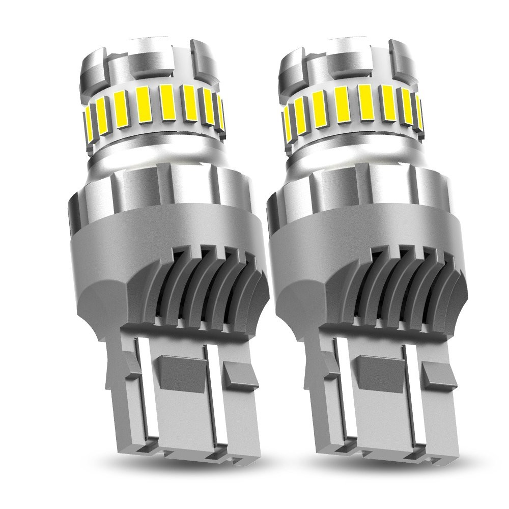 7443 LED Bulbs Error Free CANBUS Brake Tail Light White 6500K 2400LM 2-10X