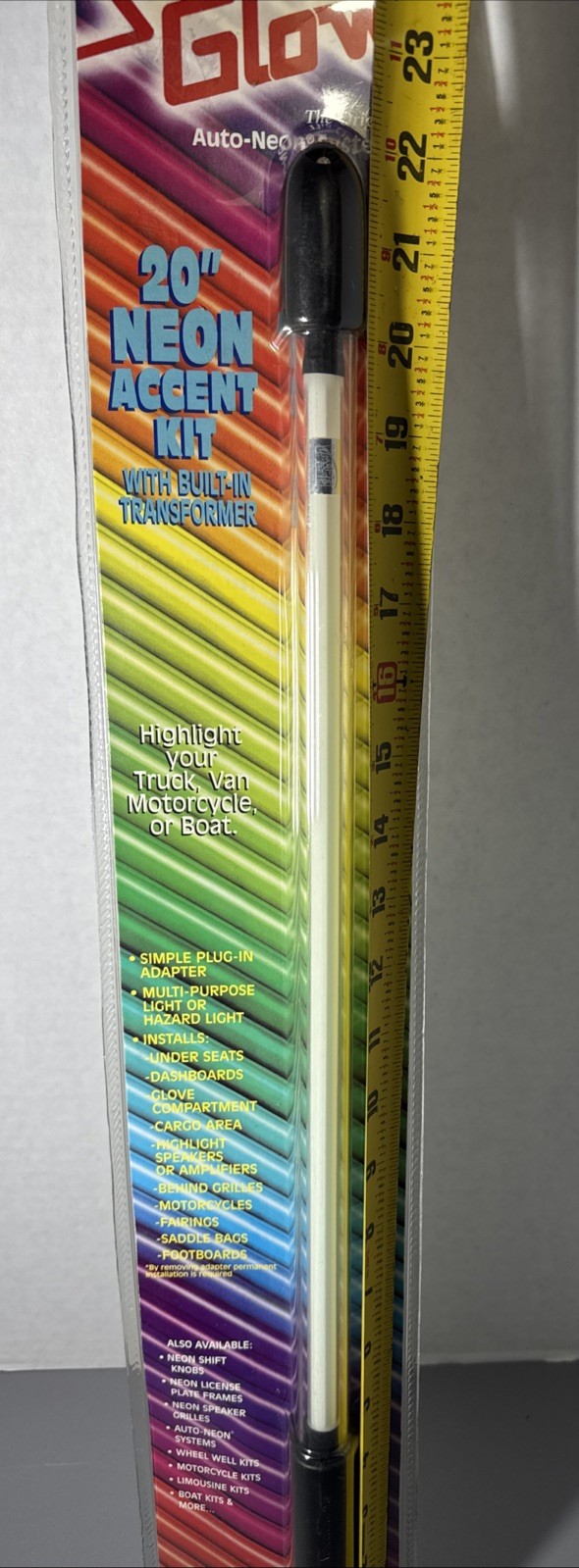 Street Glow 20” Turqoise Neon Accent Kit Tube With Built In Transformer New