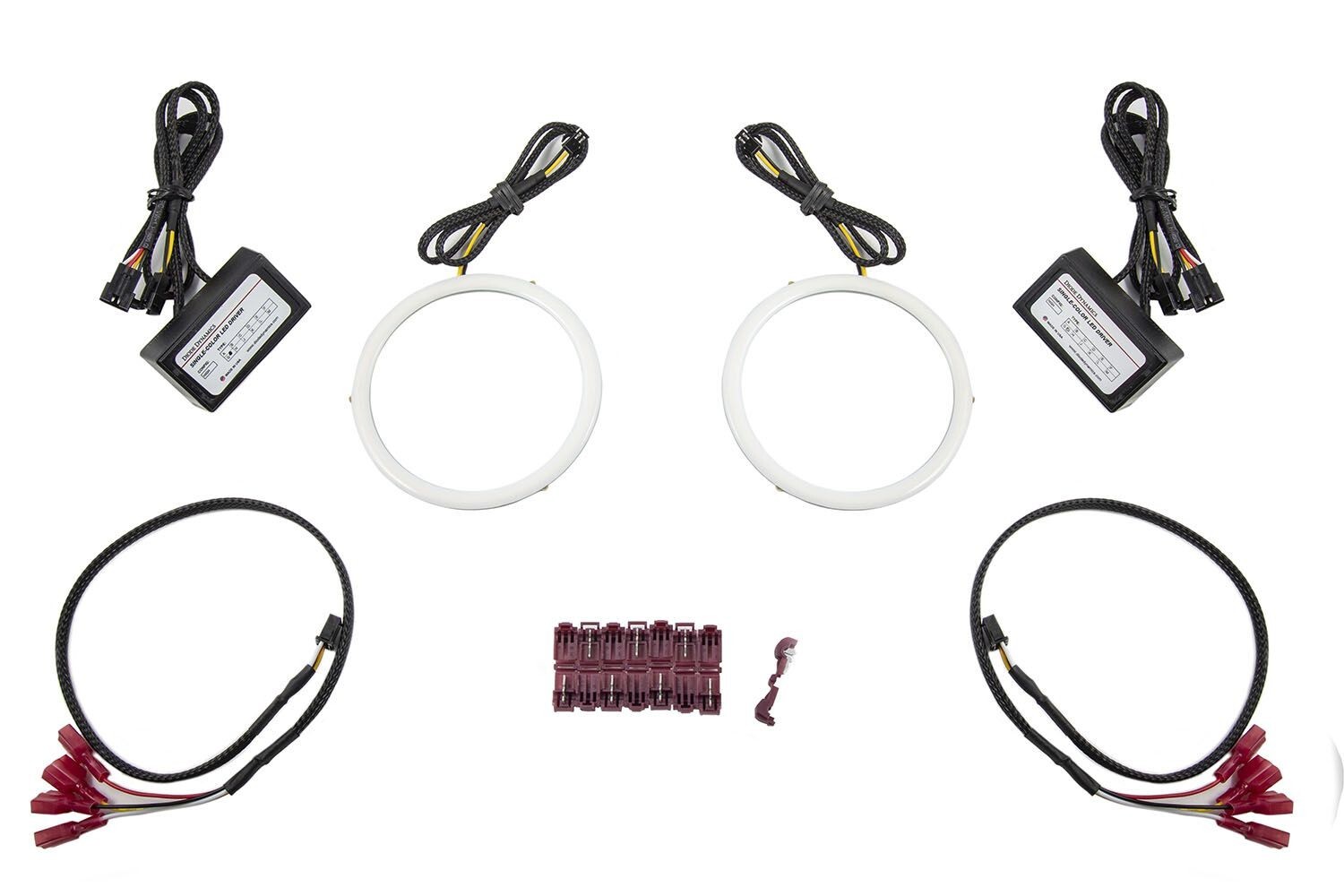 Diode Dynamics (Pair) 140mm LED Red Halo Rings