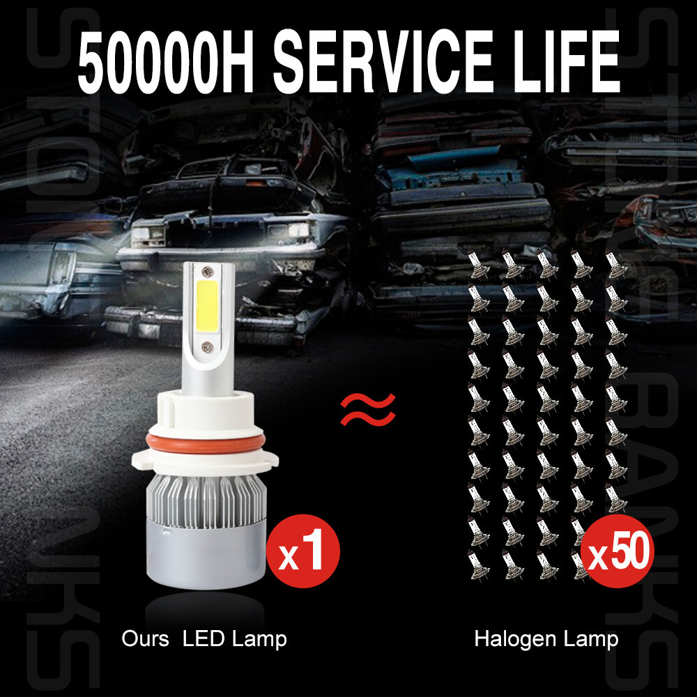 4X 9004 LED Headlight Kit 2200W 330000LM High Low Dual Beam Bulbs 6500K White