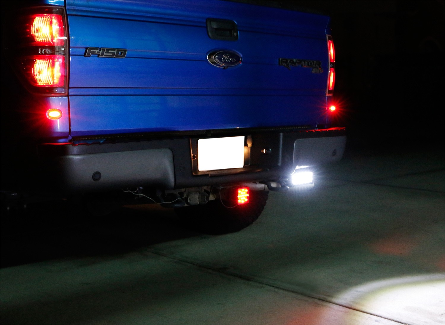Smoke Lens 12-SMD Red LED Rear Bumper Tailgate Sidemarker Lights For Ford Raptor